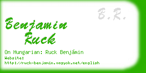 benjamin ruck business card