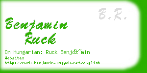 benjamin ruck business card